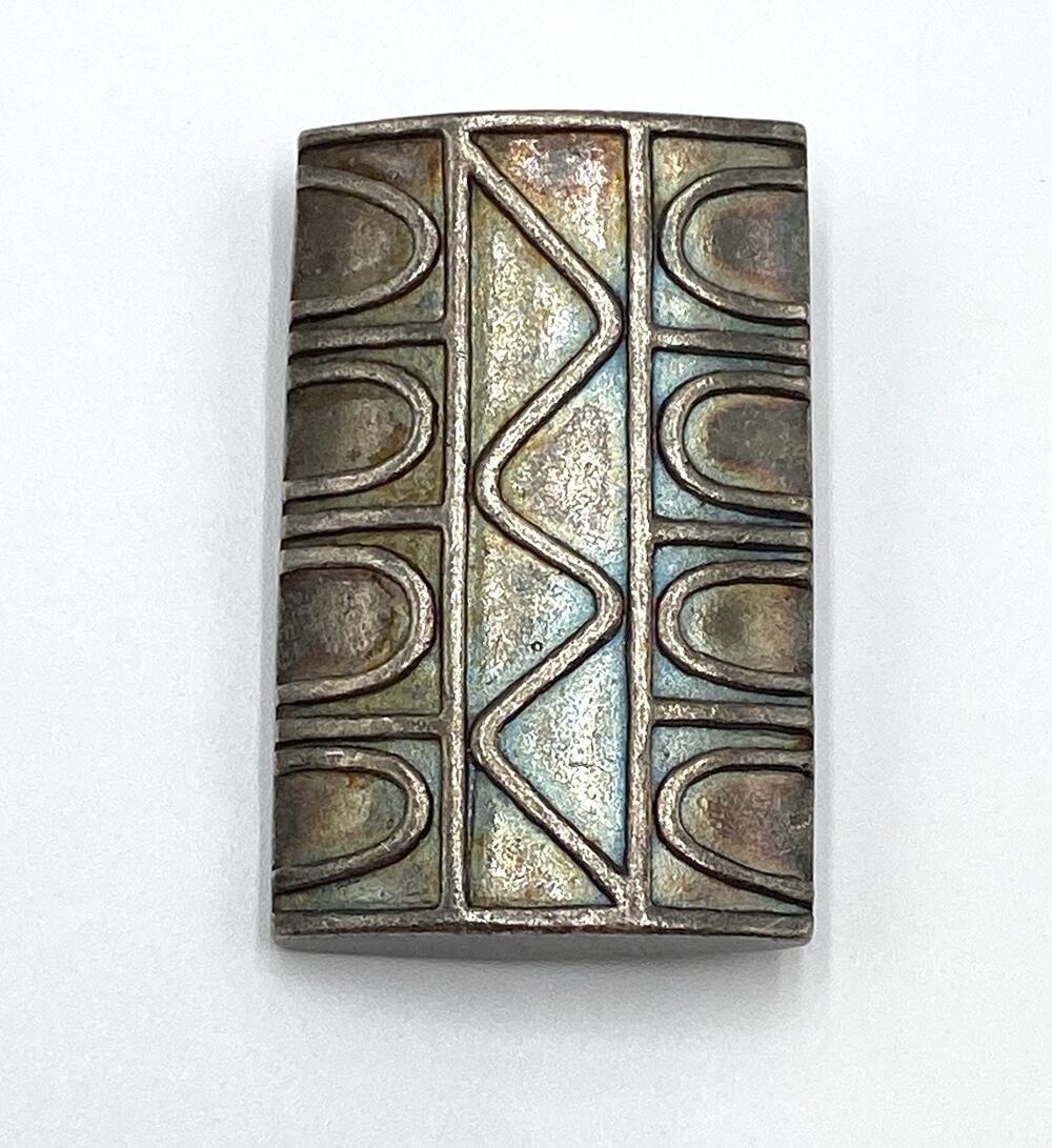 MMA VCMA Brooch Pendant Rectangle Wave Geometric Pattern Estate